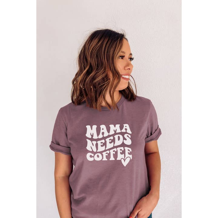 Mama Needs Coffee Graphic Tee - Loungewear Style for wholesale by Bella Me