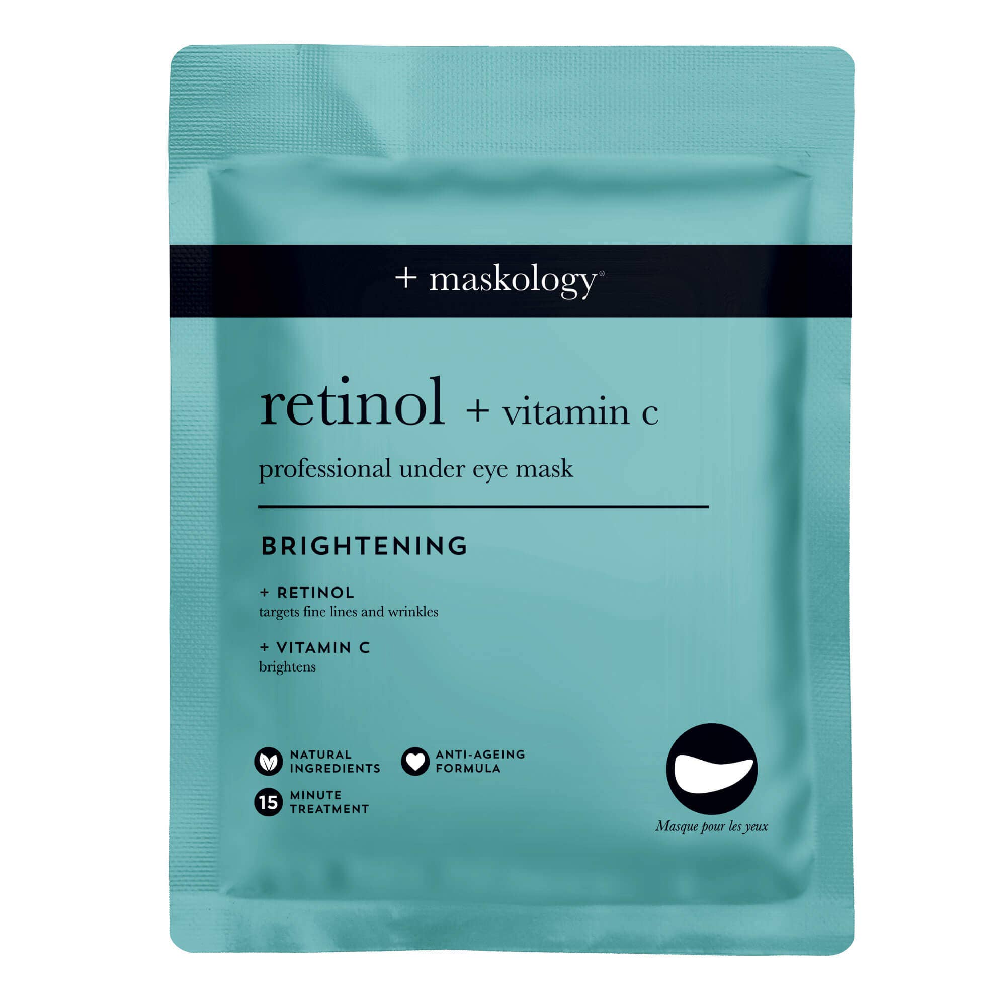 +maskology +serumology – Engroshandel Øjenmaske – +maskology RETINOL + VITAMIN-C professionel underøjenmaske1