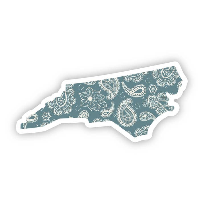 North Carolina Paisley Pattern Sticker for wholesale by Big Moods