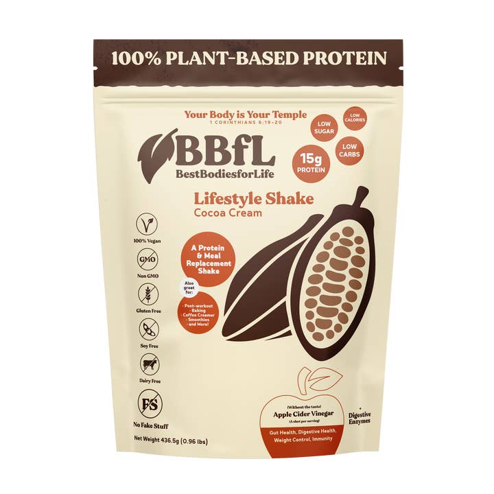 BestBodiesforLife Corp. – wholesale Protein-/superfoodpulver – 100% växtbaserad kakao grädde Shake