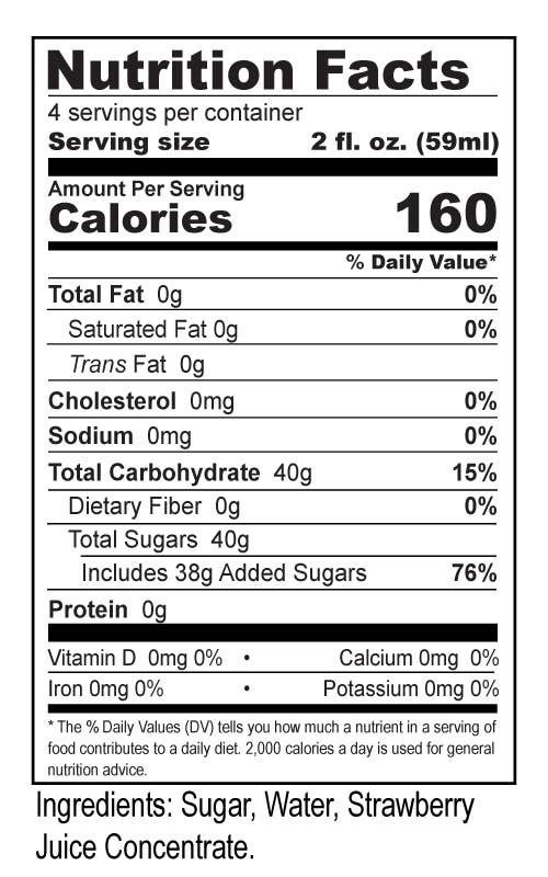 Cooper's Mill - Wholesale Flavored Syrup - Strawberry Syrup - 8 fl. oz.1