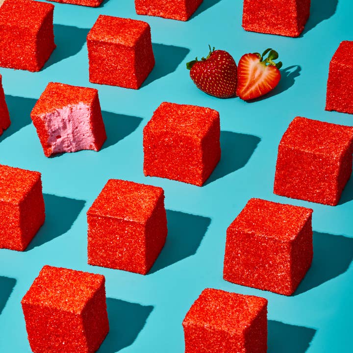 STRAWBERRY MARSHMALLOWS for wholesale by The Marshmallow Shop