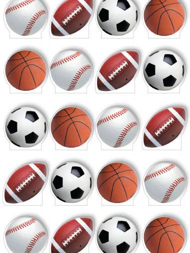 Pop Up Scrapbook Stickers - Sports Balls for wholesale by Paper House Productions