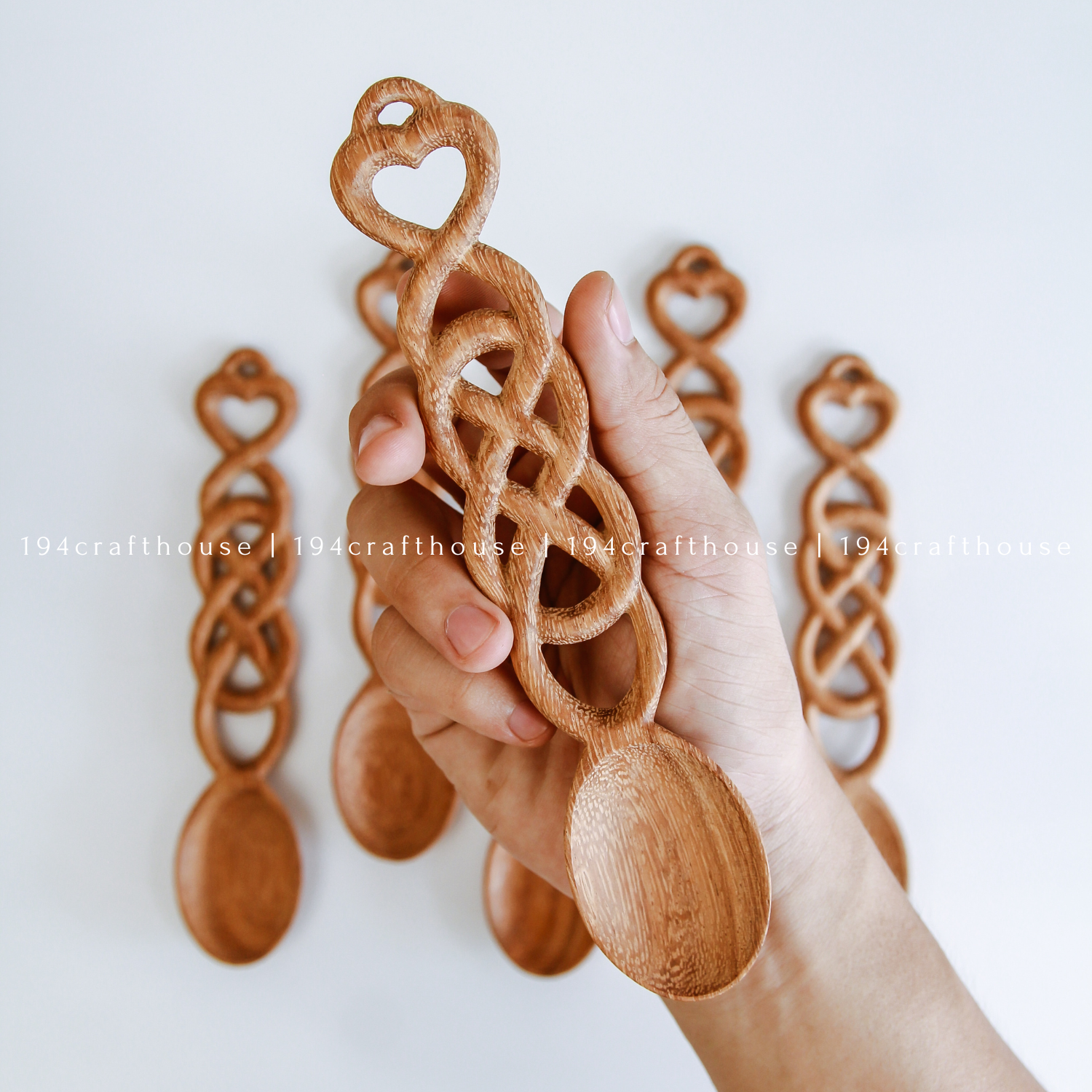 194 Craft House – wholesale Kitchen spoon – Welsh Love Spoon - Wooden Heart Spoon - Home Decor and Gifts2
