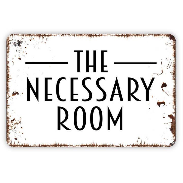 Funny Bathroom Metal Wall Art for Indoor/Outdoor Use for wholesale by North Star Rustics Signs