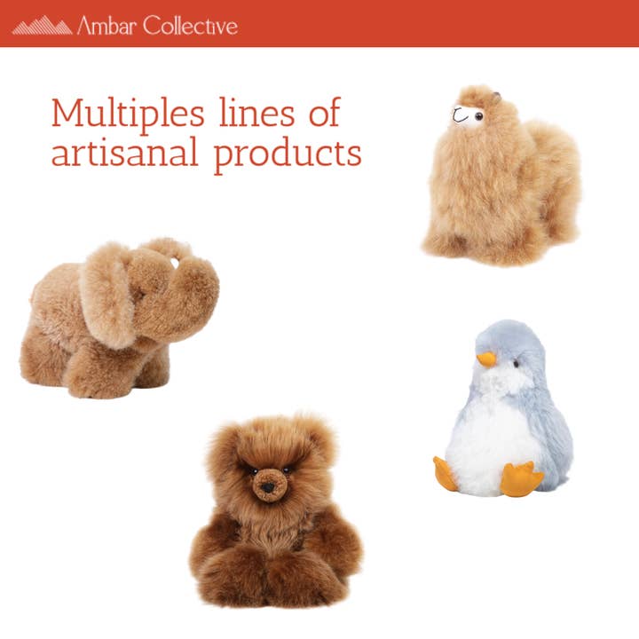 AMBAR COLLECTIVE - Wholesale Stuffed/Plush Toy - Kids & Baby - Alpaca Fur Plushie - Bears all sizes.12