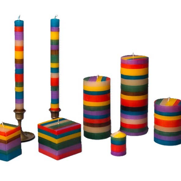 Thumbprint Artifacts - Wholesale Tapered Candle/Candlestick - Memphis Stripe Candle10