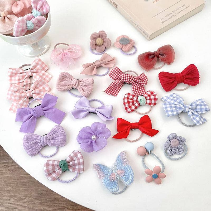 KiddieKickz - Wholesale Hair Bow - Kids - Children's Color Bow Hair Rope High Elasticity15