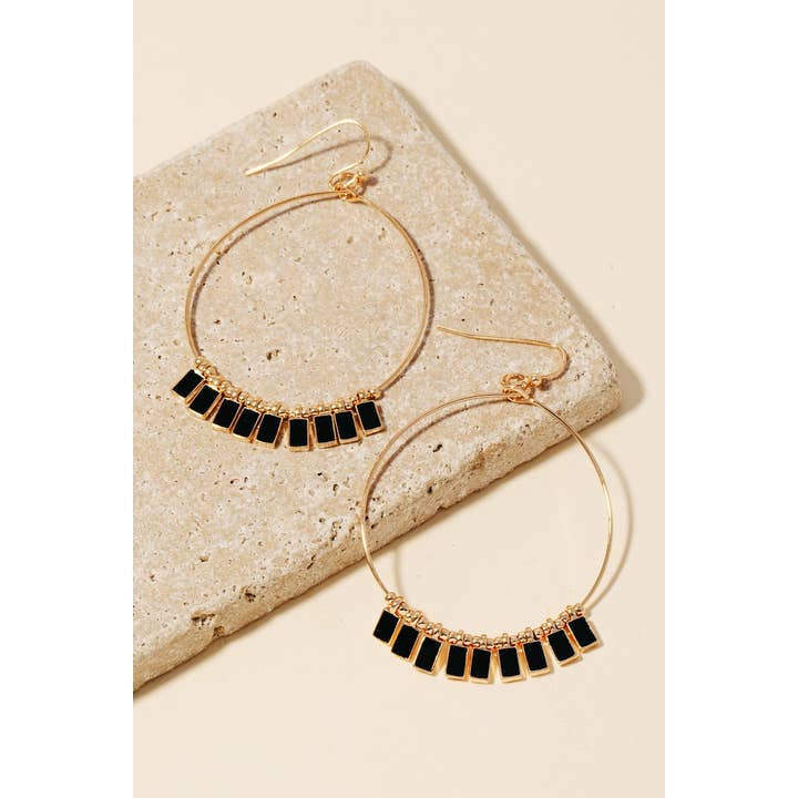 Anarchy Street - Wholesale Dangle Earrings - Epoxy Charms Hoop Dangle Earrings