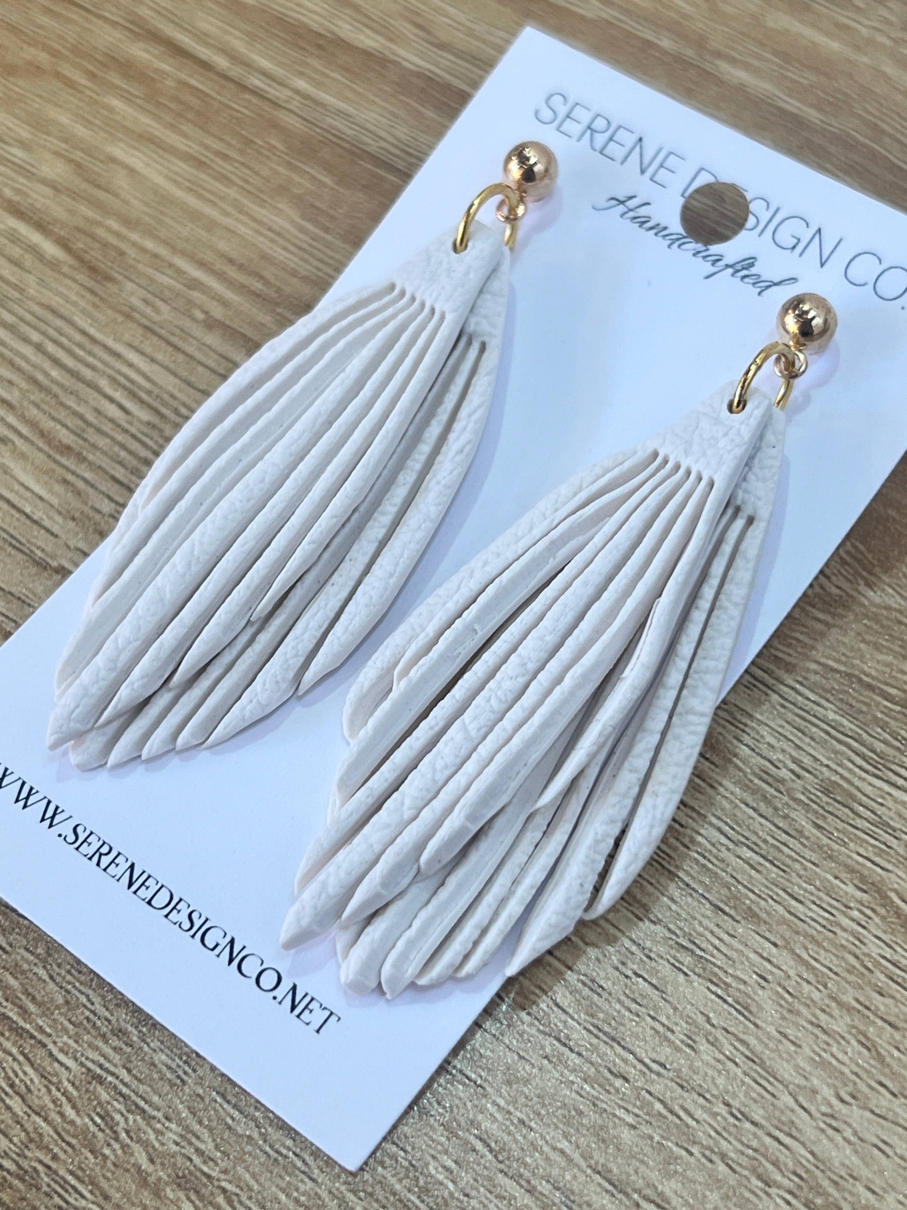 Serene Design Co. - Wholesale Dangle Earrings - Leather Dupe Fringe Statement Earrings7