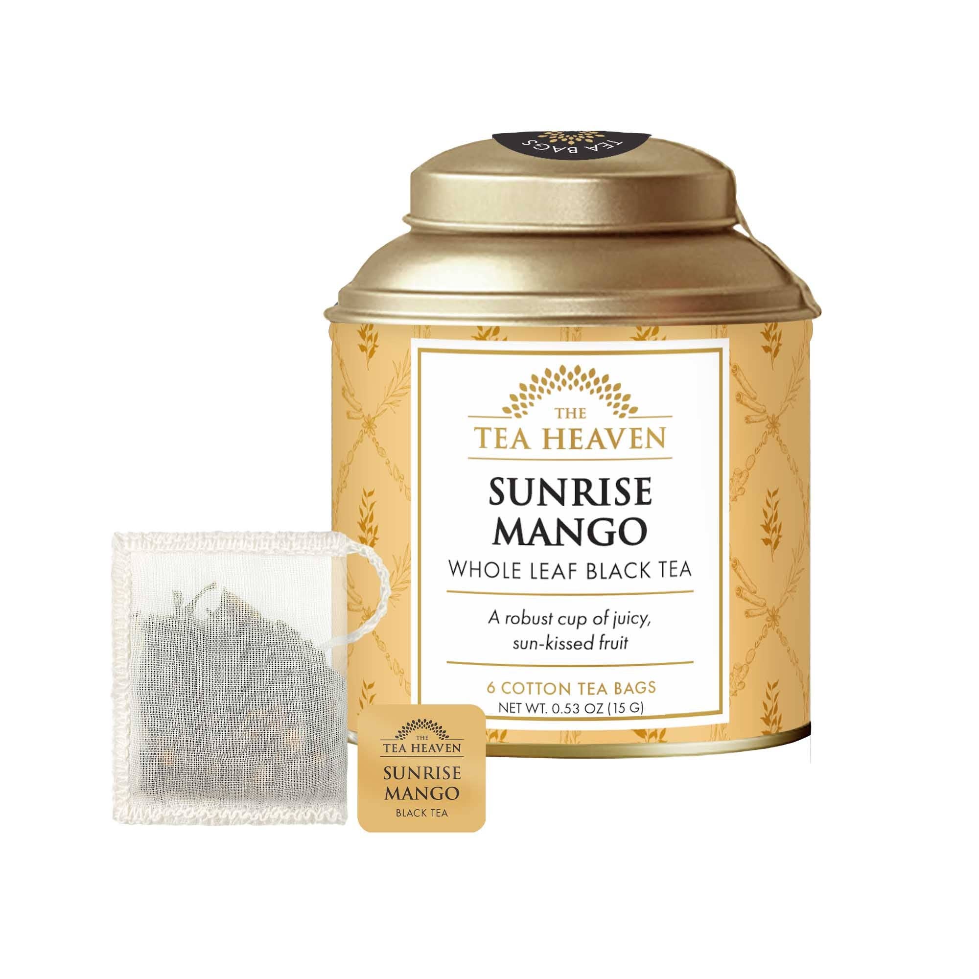 The Tea Heaven - Wholesale Tea Bags - Sunrise Mango Mini Tea Bag Canister