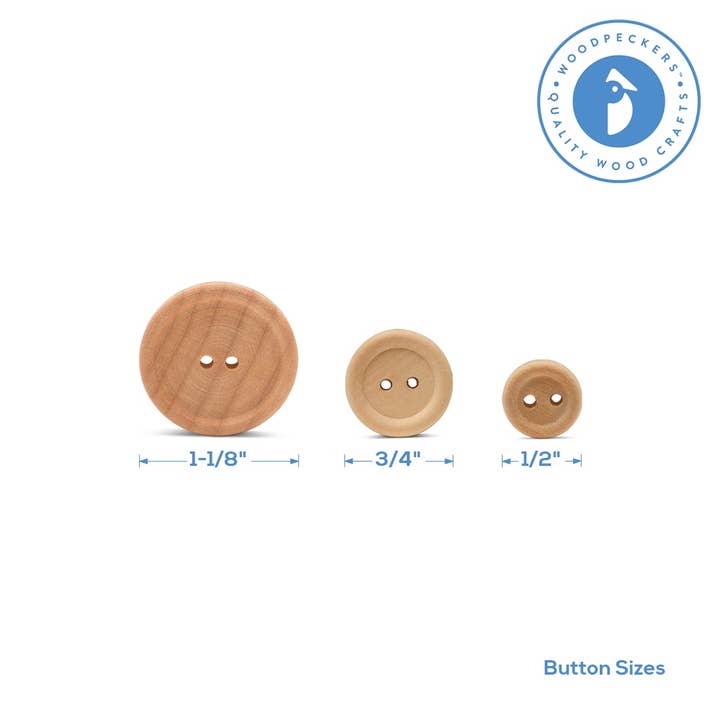 Woodpeckers Crafts - Wholesale Craft Supplies - Wood Buttons3