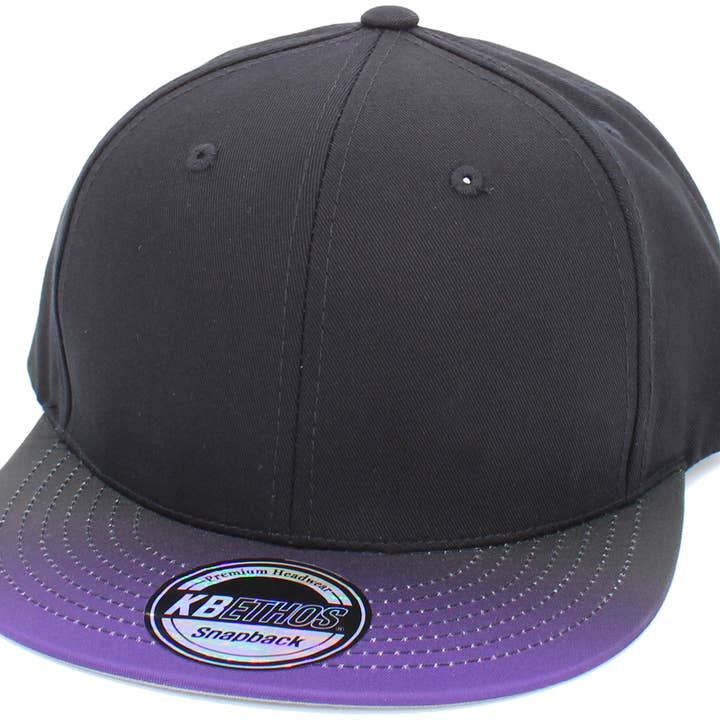KBETHOS - Wholesale Flat Brim Cap - Men's - Ombre Brim Snapback