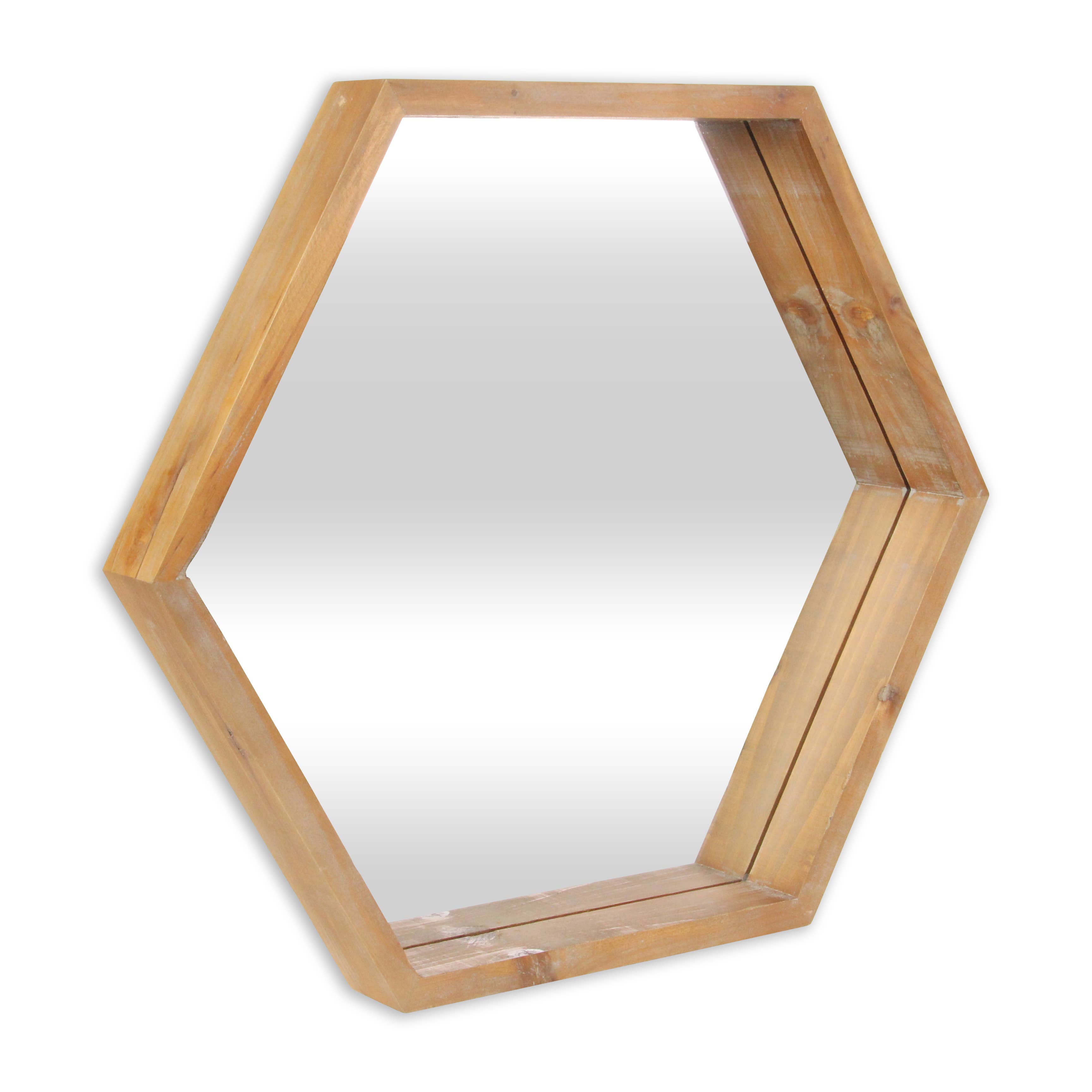 Cheungs Home Decor - Wholesale Wall Mirror - Althea Hexagonal Wooden Wall Mirror2