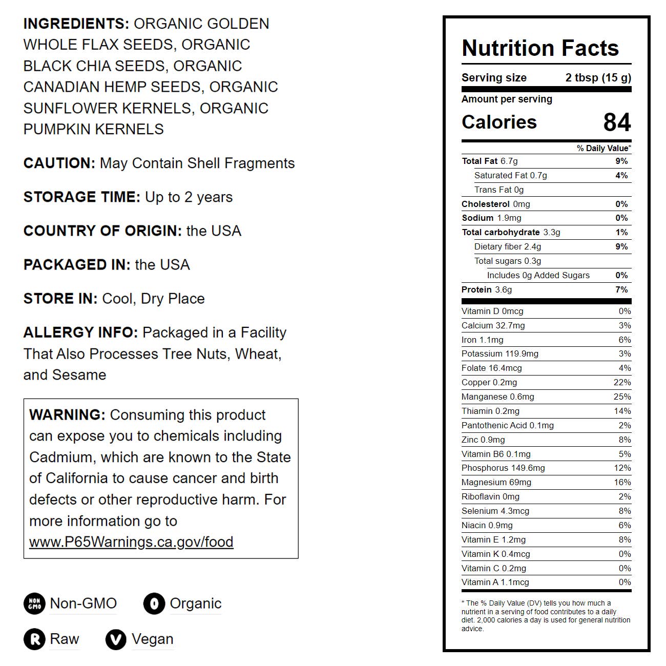 Food To Live - Wholesale Plant Seeds - Organic Superseed Mix - Chia, Flax, Hemp, Pumpkin, Sunflower2