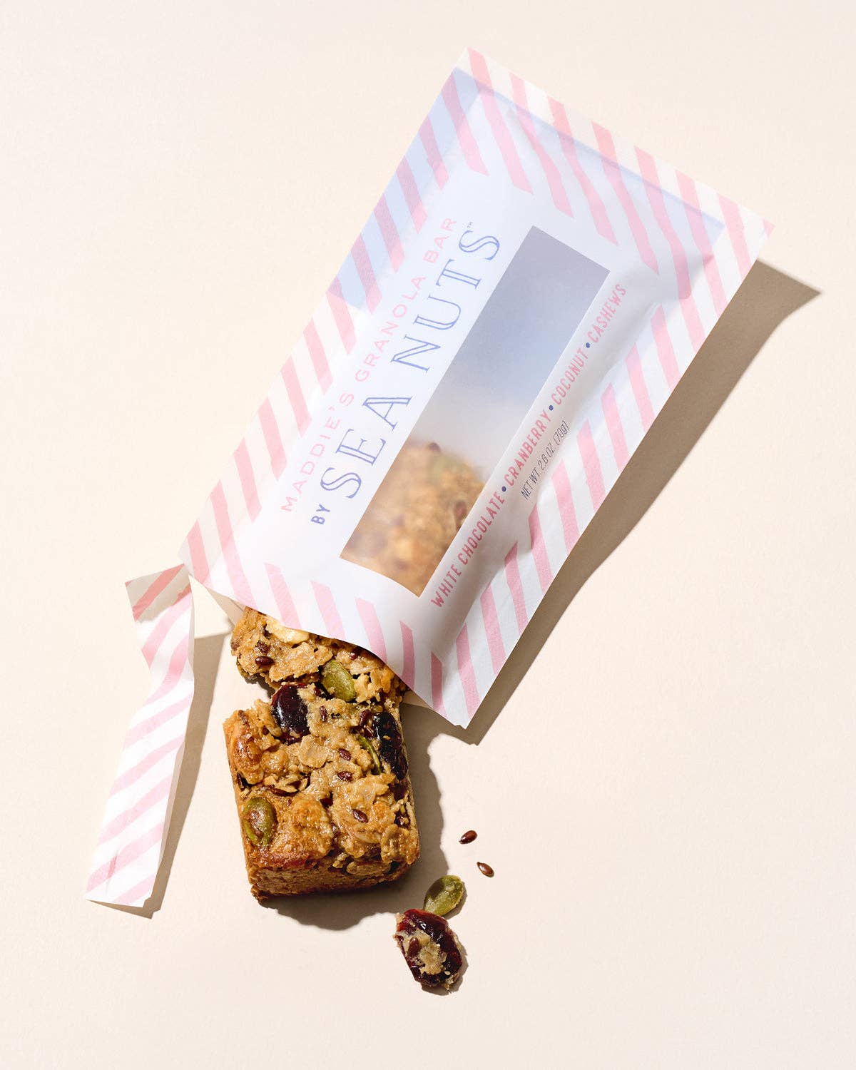 Sea Nuts - Wholesale Snack Bar - Maddie's White Chocolate Cranberry Coconut Cashew Granola Bar1