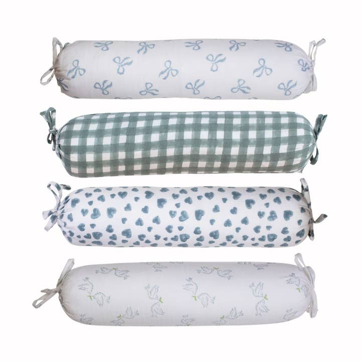 Blue Bolster Pillows for wholesale by Willa and the Bear