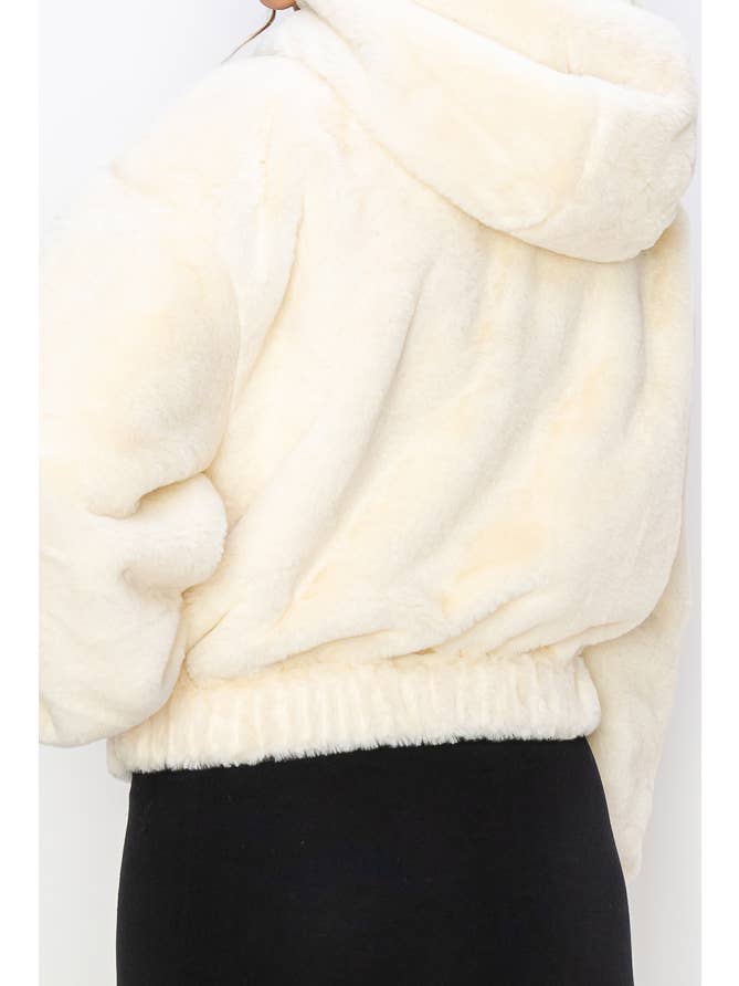 ANWND – wholesale Jacka - Dam – 2424-JACKA MED HUVA I FAUX SHEARLING