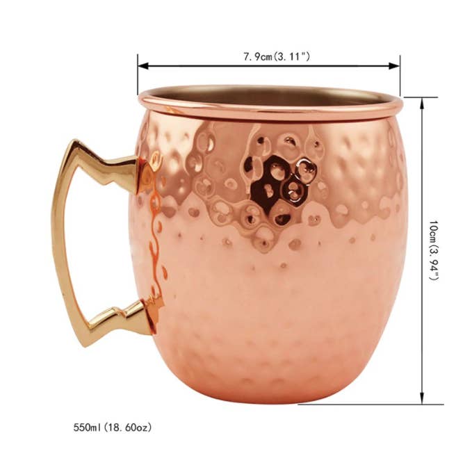 Homerely (We Cover All Import Duties) - Wholesale Cocktail/Liquor Glass - 4pcs 550ml Moscow Mule Mug7