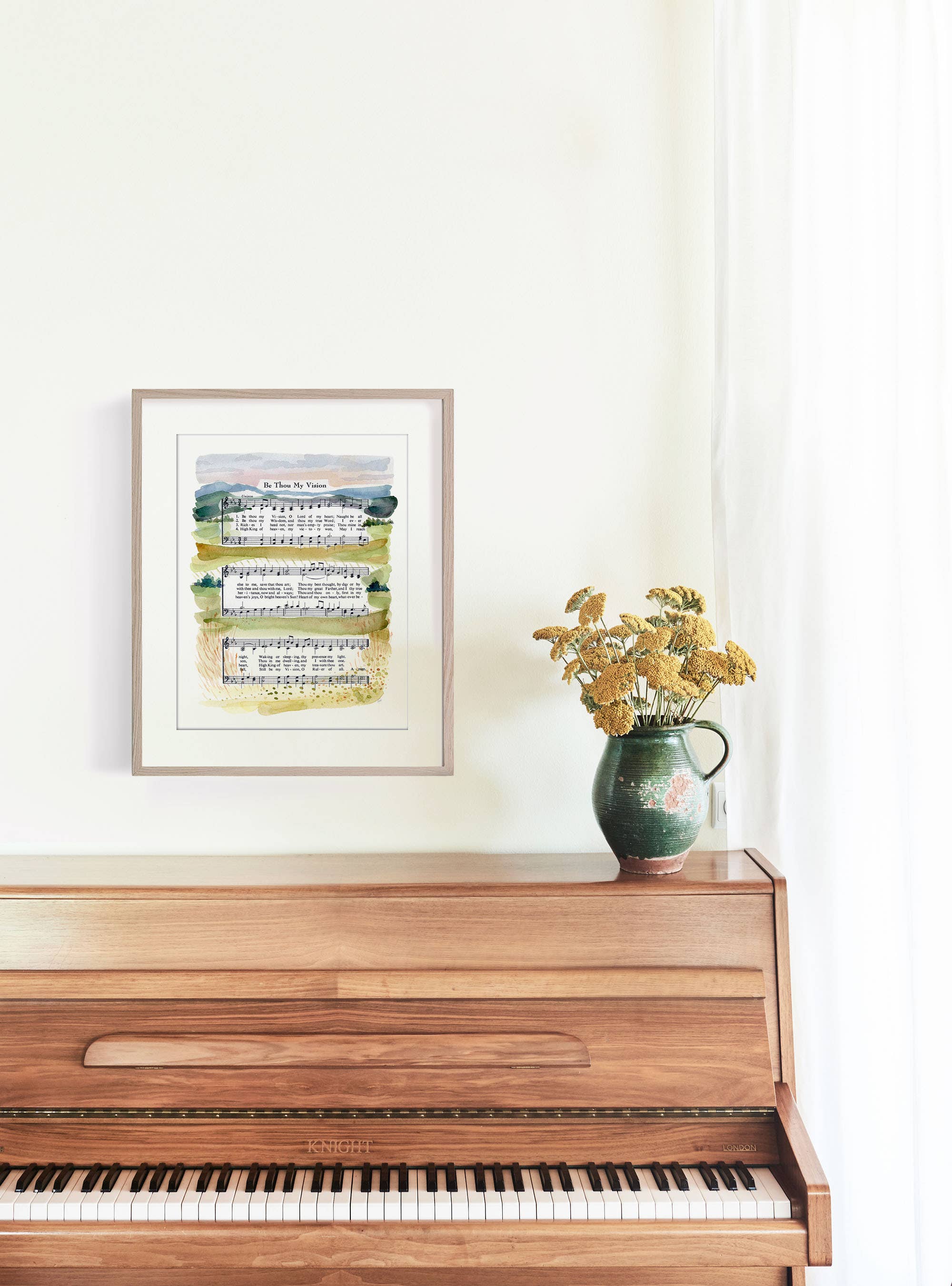 Marydean Draws - Wholesale Art Print - "Be Thou My Vision" Watercolor Landscape Hymn Art Print2