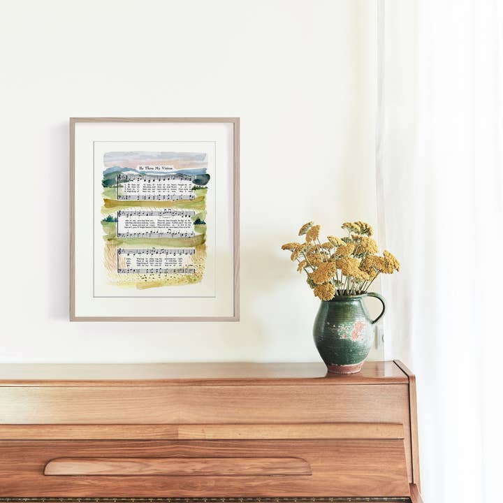 Marydean Draws - Wholesale Art Print - "Be Thou My Vision" Watercolor Landscape Hymn Art Print2