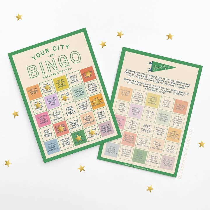 Easyhand Goods – formerly Onderkast - Wholesale Card Game - Custom City Explorer Bingo Card10