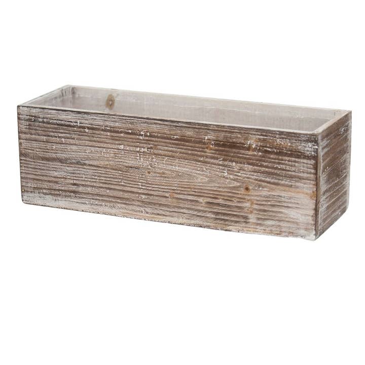 Jacobson - Wholesale Planter Box - 12"L Rectangular Wood Planter - Box of 48