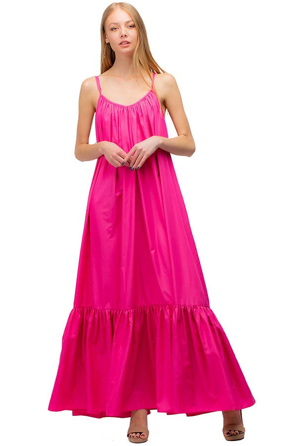 TOV - Vente Robe – femme - [OP4178] Robe à bretelles spaghetti avec dos bas4