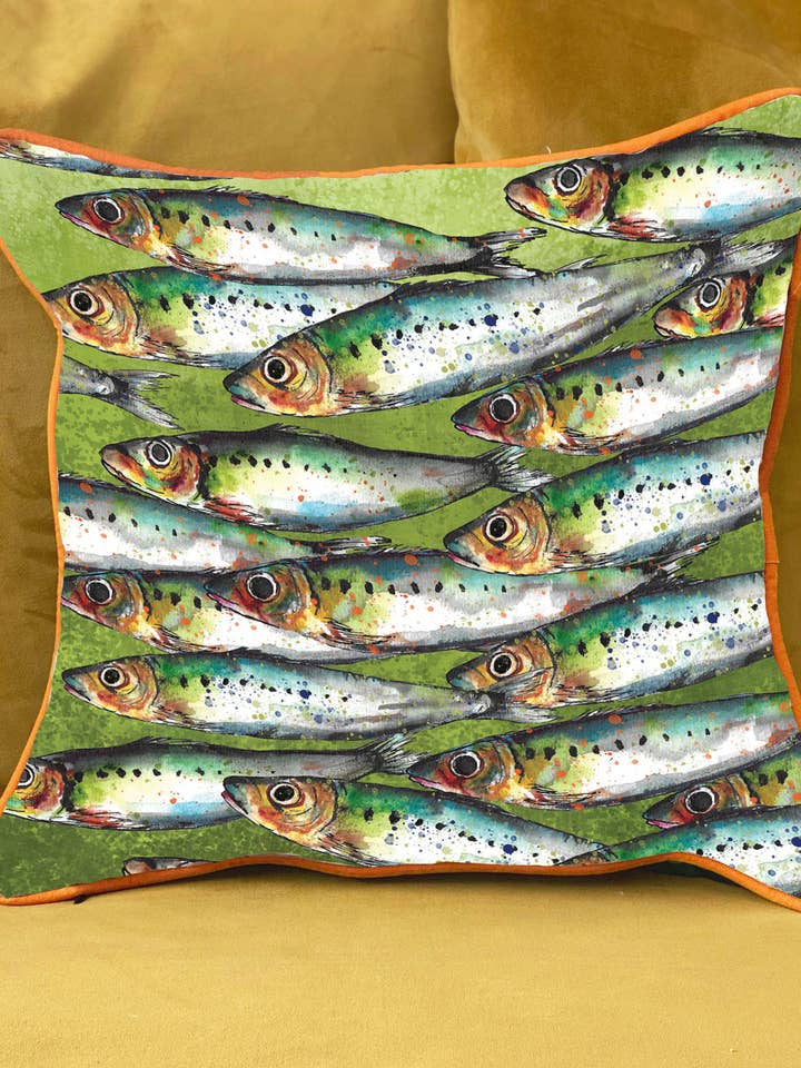 Cuscino Sardines (SOLO FODERA) per la vendita all'ingrosso da parte di Dollyhotdogs