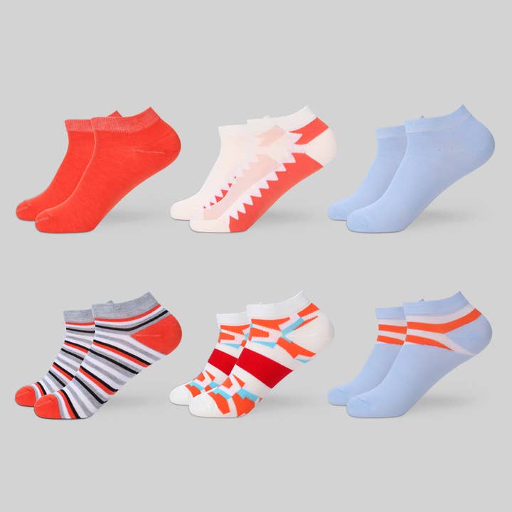 Rouge Saffron Ankle Socks 6 Pack for wholesale on Faire