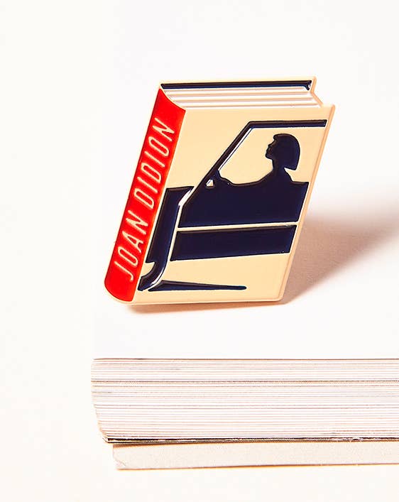 Judy Kaufmann - Wholesale Lapel Pin/Button - Joan Didion Enamel Pin for Bookshops0