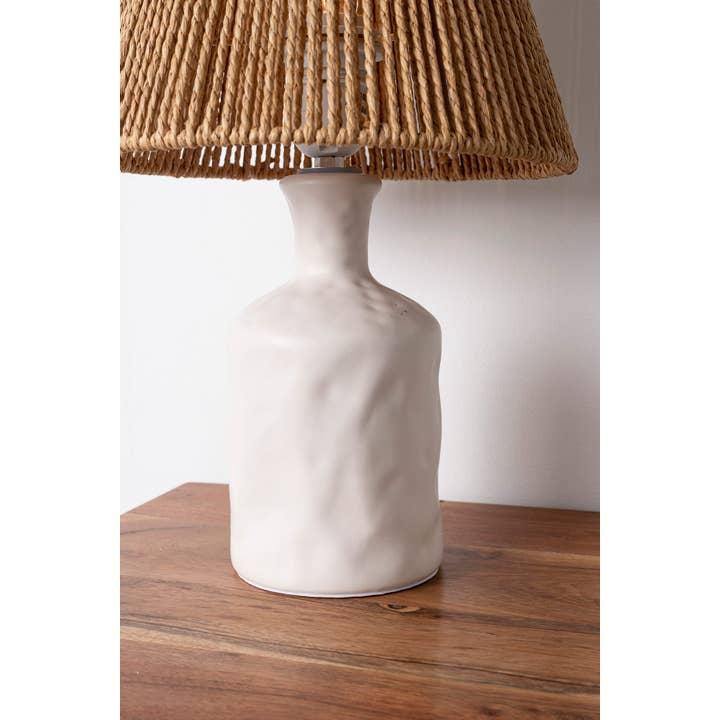 Gdeco - Wholesale Accent/Desk Lamp - Table Lamp Made Of Paper And Ceramic Thread 25*25*39 Cm4
