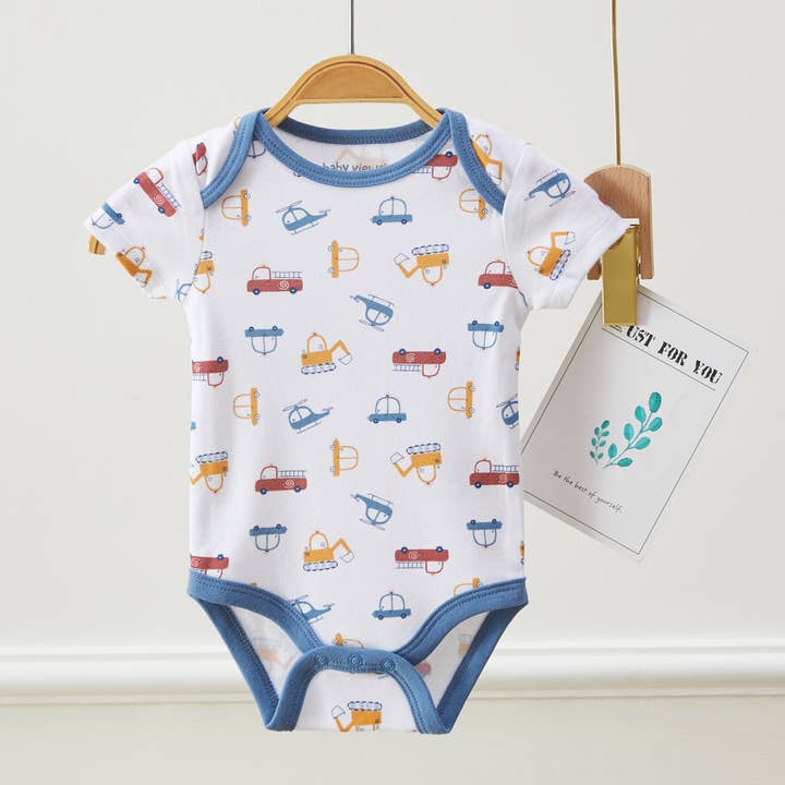 Lollipop Dreams - Vendita all'ingrosso Tutina (senza piedini) - Neonati - Confezione da 3 body a maniche corte per neonati maschietti con motivo escavatore2