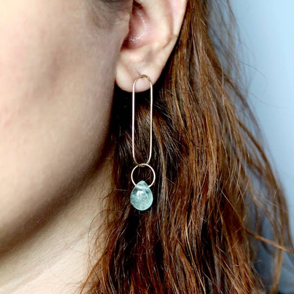Fluorite Ellipse Earrings for wholesale by Alana Douvros Jewellery