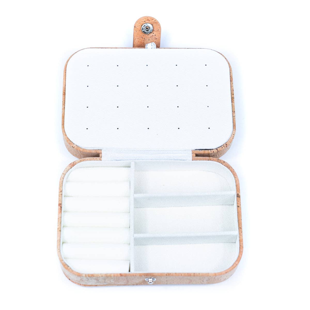 Meninas Bonitas Cork - Wholesale Jewelry Box/Organizer - Natural/Golden/Patterned Cork Jewelry Storage Rectangular Bo6