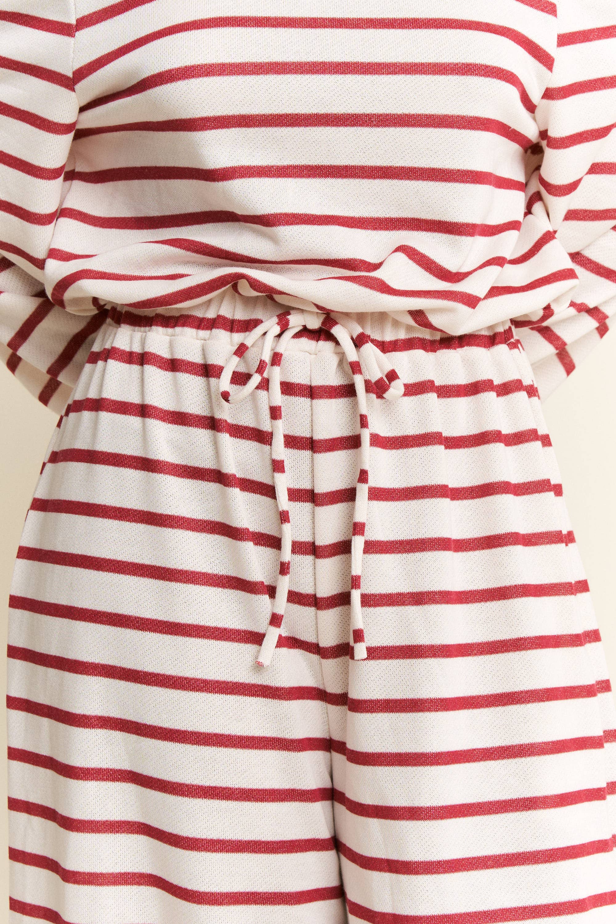 JADE BY JANE PLUS - Wholesale Jumpsuit - Women's - (PLUS SIZE) OFF-SHOULDER STRIPED TERRY JUMPSUIT49