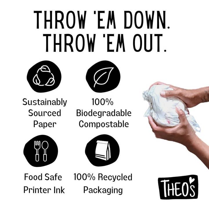 THEO'S – Engroshandel Dækkeserviet - Børn og baby – 30 PAKKE | Miljøvenlige engangs Splat Mats2