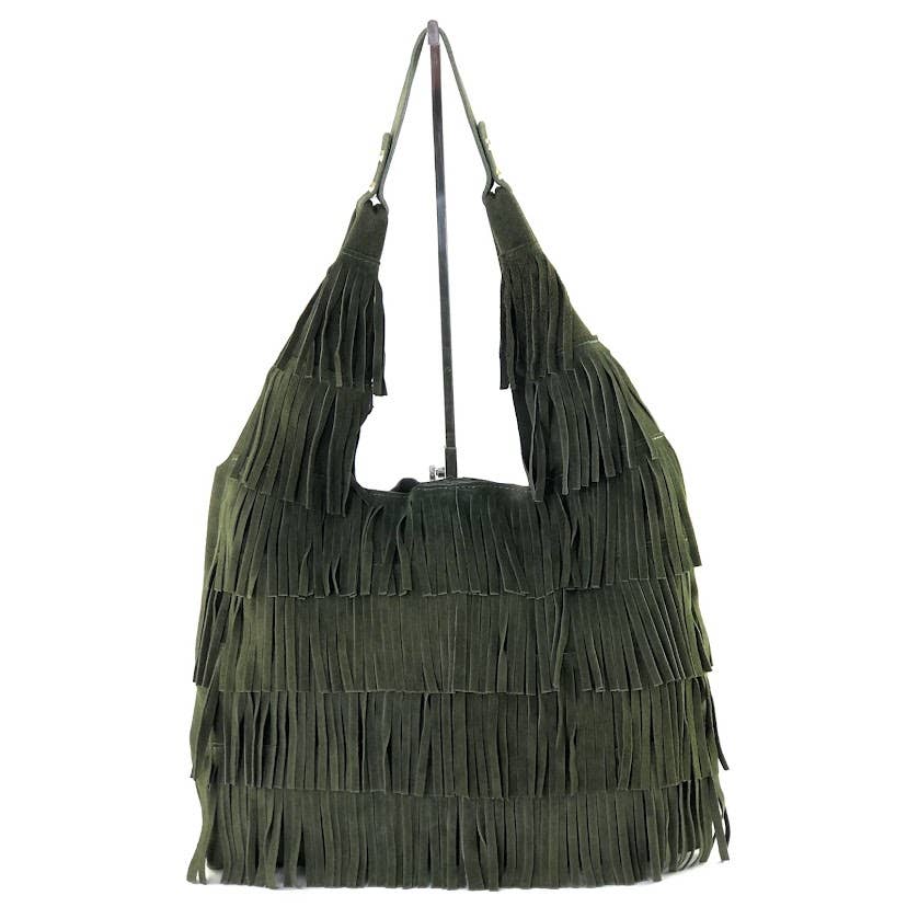 MILANO AMOUR – Großhandel Tragetasche – Damen – ANNABELLE Wildleder-Fransen-Shopper1