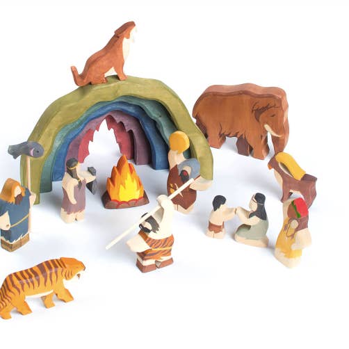 Trä djur och figurer ”Cave play” set för wholesale av PoppyBabyCo