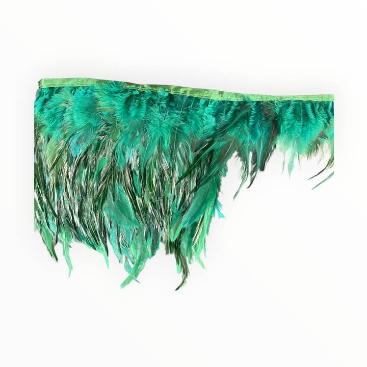 Ostrich Feather Trim - Dark Green for wholesale by City Fabrics