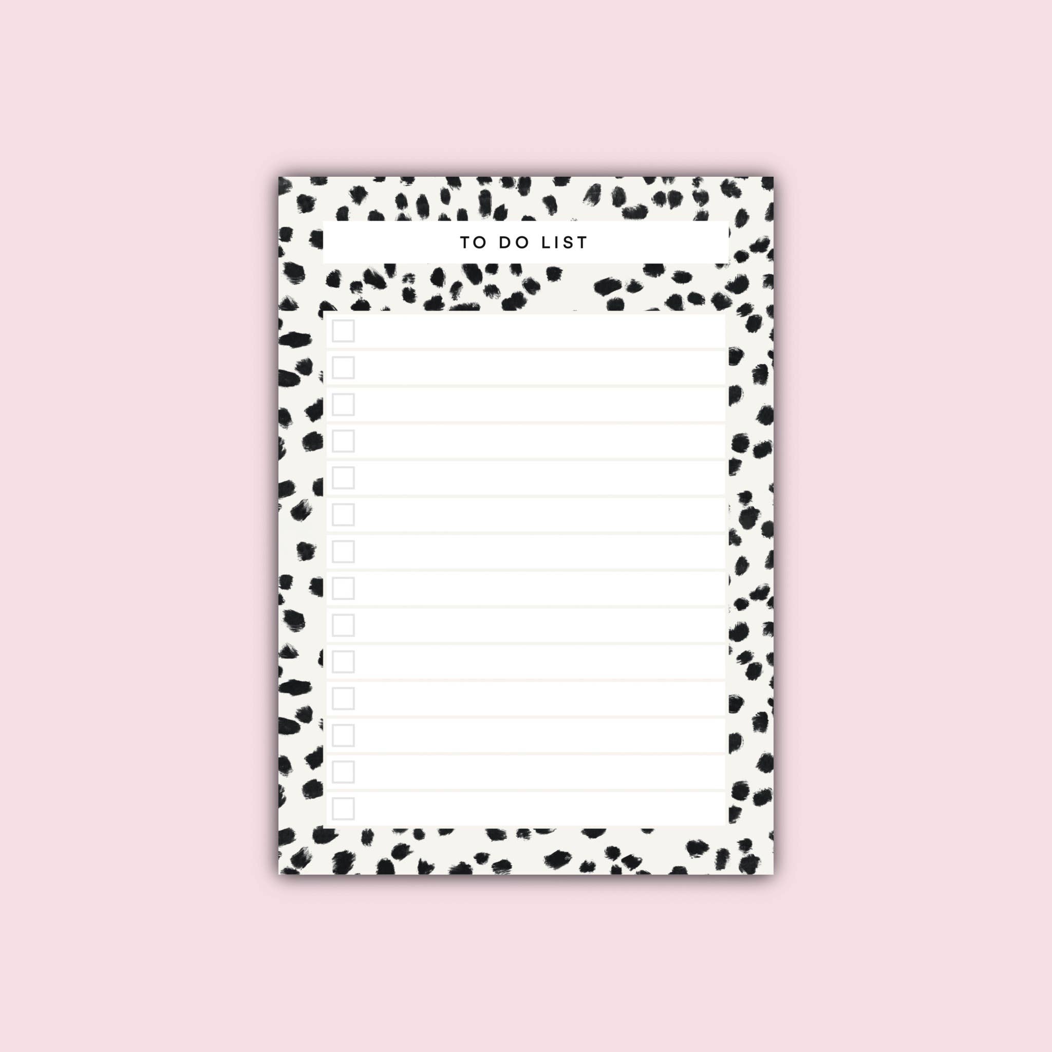 Dolly’s Doodles – wholesale Anteckningsblock – Att göra-lista A6 Dalmatian Anteckningsblock Planner Brevpapper0