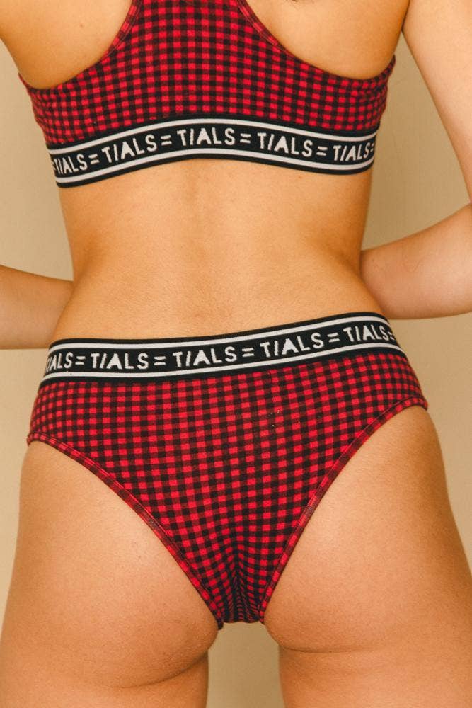 THIS IS A LOVE SONG - Wholesale Underwear - Women's - Logo Hi-cut Plaid Panty2