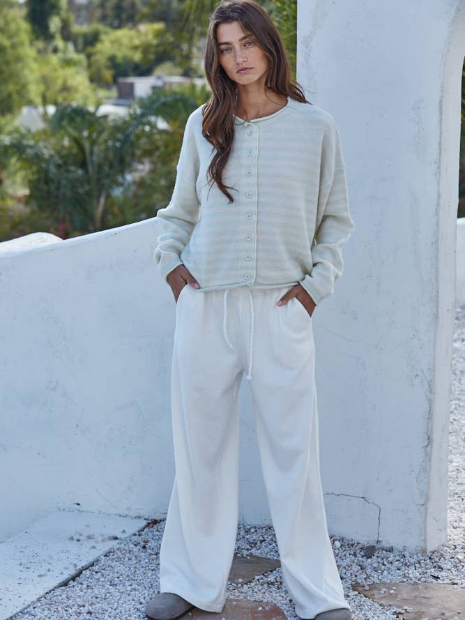 By Together - Wholesale Knit Sweater - Women's - W2537 | Knit Polyester Acrylic Striped Sweater Cardigan 9