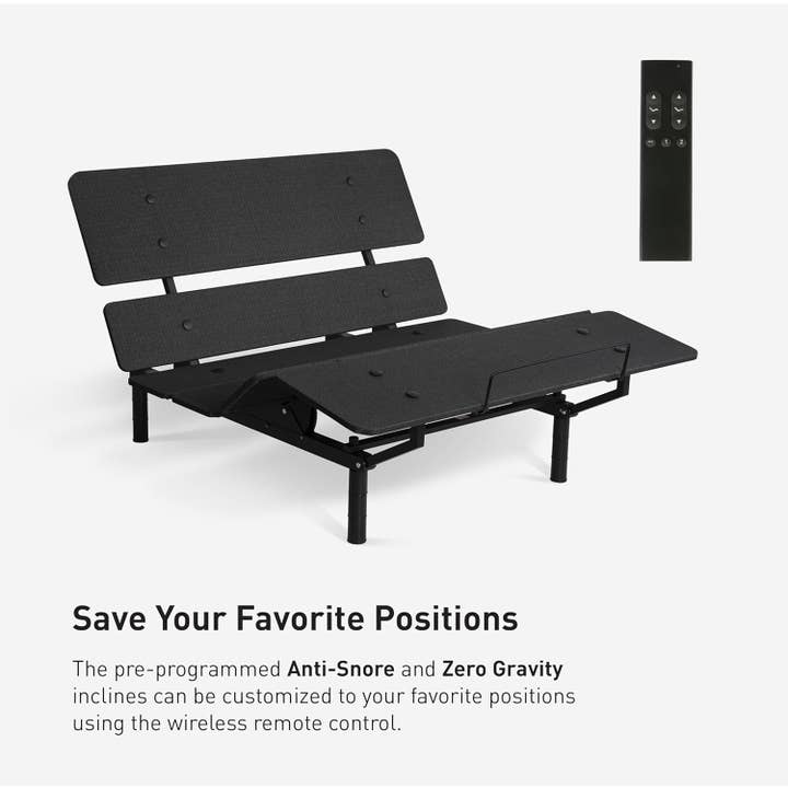 Black Flex L Adjustable Bed - Wireless Remote Control for wholesale on Faire