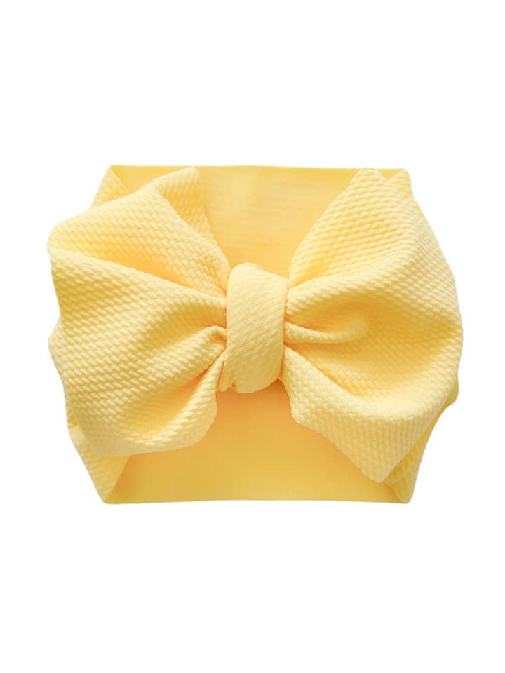 Headwrap Bow- Butter Yellow for wholesale by Elle & Mily