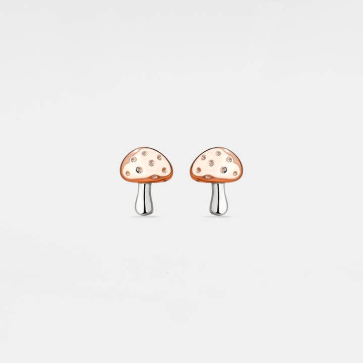 Perimade & Co. LLC - Vendita all'ingrosso Orecchini a bottone - Graziosi orecchini a bottone a forma di fungo in argento sterling 9254