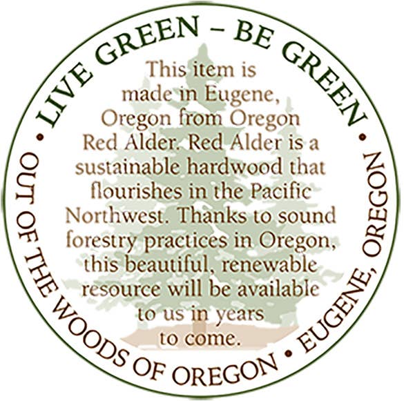 Out of the Woods of Oregon - Wholesale Cheese Board - Apple Shaped Cutting and Serving Board2