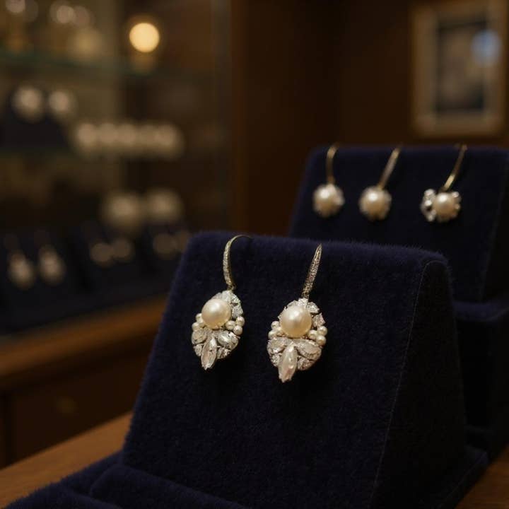 Athena Bridal Jewellery – wholesale Hängande örhängen – CZ KOLLEKTION -VINTAGE ALLUE ÖRHÄNGEN - CZER809 SILVER5