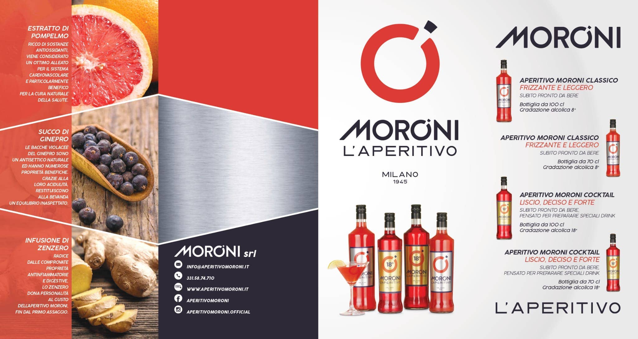MORONI - Wholesale Non-Alcoholic Aperitif/Mocktail - MORONI BITTER FRIZZANTE 8° in a 20 cl bottle10