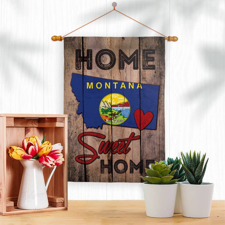 Two Group Flag Co - Wholesale Flag - State Montana Home Sweet Americana States Decor Flag